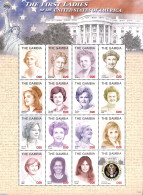 Gambia 2017 The First Ladies 16v M/s, Mint NH, History - American Presidents - Women - Sin Clasificación