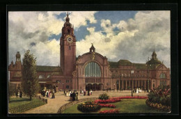 AK Wiesbaden, Der Neue Bahnhof  - Wiesbaden