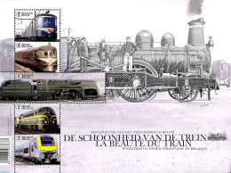 Belgium 2017 Railway Design 5v M/s, Mint NH, Transport - Railways - Unused Stamps