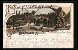 Lithographie Rabenau, Hotel-Restaurant Rabenauer Mühle, Bastey  - Rabenau