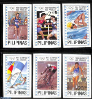 Philippines 1984 Olympic Games 6v, Imperforated, Mint NH, Sailing - Vela