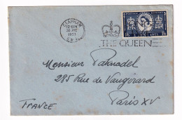 Lettre Clapham 1953 London England Stamp The Queen Elisabeth II - Cartas & Documentos
