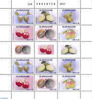 Suriname, Republic 2017 Fruits, Sheet, Mint NH, Fruit - Frutas