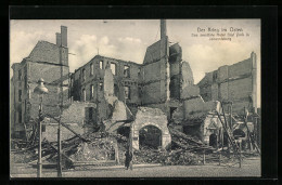 AK Johannisburg, Das Zerstörte Hotel Graf York  - Ostpreussen