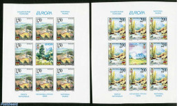 Bosnia Herzegovina - Serbian Adm. 1999 Europa, Parks 2 M/ss, Imperforated, Signed, Mint NH, Nature - Transport - Natio.. - Naturaleza
