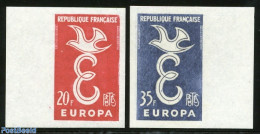 France 1958 Europa 2v, Imperforated, Mint NH - Unused Stamps