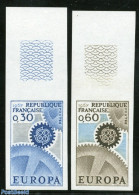 France 1967 Europa 2v, Imperforated, Mint NH, History - Europa (cept) - Ongebruikt