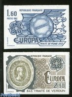 France 1982 Europa 2v, Imperforated, Mint NH, History - Europa (cept) - History - Ongebruikt