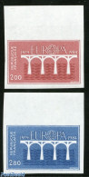 France 1984 Europa 2v, Imperforated, Mint NH, History - Europa (cept) - Art - Bridges And Tunnels - Unused Stamps