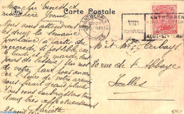 Belgium 1920 Postcard With Cancellation Olympic Games Anvers, Postal History - Briefe U. Dokumente