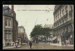CPA Paris, La Rue Legendre Et La Place Lévis  - Autres & Non Classés