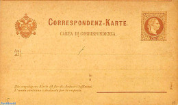 Austria 1876 Reply Paid Postcard 2/2kr (Ital.), Unused Postal Stationary - Cartas & Documentos