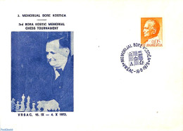 Yugoslavia 1973 Bore Kostica Memorial, Postal History, Sport - Chess - Brieven En Documenten
