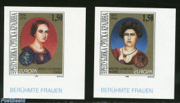 Croatia 1996 Sremsko Baranjska. Europa, Women 2v, Imperforated, Mint NH, History - Europa (cept) - Kroatien