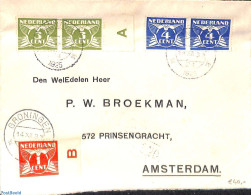 Netherlands 1925 Letter With Syncopathic Stamps (Roltanding), Postal History - Briefe U. Dokumente