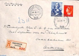 Netherlands 1944 Registered Letter From Amsterdam-Kerkstraat, Postal History - Cartas & Documentos