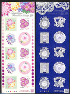 Japan 2017 Greetings, Lace 20v S-a (2 Foil Sheets), Mint NH, Various - Greetings & Wishing Stamps - Textiles - Nuevos