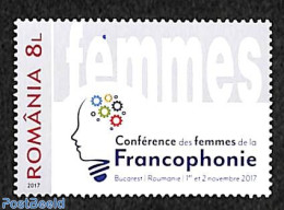 Romania 2017 Francophonie Woman Conference 1v, Mint NH, History - Science - Women - Esperanto And Languages - Neufs