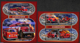 Togo 2017 Fire Engines 2 S/s, Mint NH, Transport - Automobiles - Fire Fighters & Prevention - Auto's