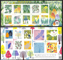 Japan 2017 Gifts From The Forest 20v (2 M/s S-a), Mint NH, Nature - Birds - Trees & Forests - Nuevos