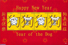 Guyana 2018 Year Of The Dog S/s, Mint NH, Nature - Various - Dogs - New Year - Nouvel An