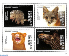 Antigua & Barbuda 2017 Animals Of The World 4v M/s, Mint NH, Nature - Animals (others & Mixed) - Cat Family - Hedgehog.. - Antigua And Barbuda (1981-...)