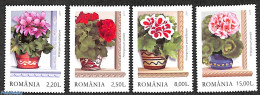 Romania 2017 Geraniums 4v, Mint NH, Nature - Flowers & Plants - Nuevos