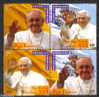 Dominican Republic 2017 Popes Francis And Benedict XVI 4v [+], Mint NH, Religion - Pope - Religion - Päpste