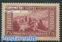 Monaco 1933 1.75 Lila, Stamp Out Of Set, Unused (hinged), Art - Castles & Fortifications - Ungebraucht