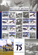 Isle Of Man 2015 Battle Of Britain, Sheet, Mint NH, History - Transport - World War II - Aircraft & Aviation - WO2