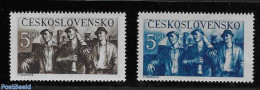 Czechoslovkia 1950 5 Kc. In Brown Instead Of Blue, Mint NH - Andere & Zonder Classificatie