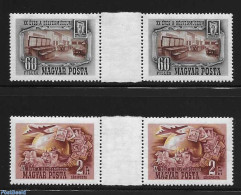 Hungary 1950 Stamp Museum, Gutter Pairs, Mint NH, Art - Museums - Ongebruikt