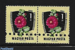 Hungary 1961 Flowers 2v., With Additional Perforation, Mint NH, Nature - Flowers & Plants - Nuevos