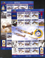 Isle Of Man 2010 Battle Of Britain 2 M/s, Mint NH, History - Transport - World War II - Aircraft & Aviation - Guerre Mondiale (Seconde)