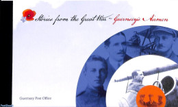 Guernsey 2017 Stories From The Great War, Prestige Booklet, Mint NH, History - Transport - Stamp Booklets - Aircraft &.. - Unclassified