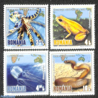 Romania 2017 Poisened Animals 4v, Mint NH, Nature - Animals (others & Mixed) - Frogs & Toads - Snakes - Ongebruikt