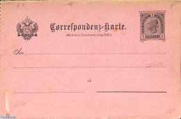 Austria 1890 Tax Correspondence Card, Rosa, Unused Postal Stationary - Cartas & Documentos