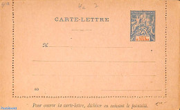 Ivory Coast 1901 Card Letter 25c, With Printing Date 049, Unused Postal Stationary - Storia Postale