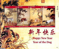 Gambia 2018 Year Of The Dog 4v M/s, Mint NH, Nature - Various - Dogs - New Year - Neujahr