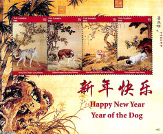 Gambia 2018 Year Of The Dog 4v M/s, Mint NH, Nature - Various - Dogs - New Year - Año Nuevo