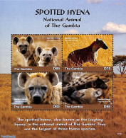 Gambia 2017 Spotted Hyena 4v M/s, Mint NH, Nature - Wild Mammals - Gambie (...-1964)