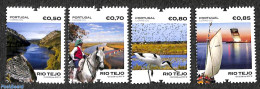 Portugal 2018 Rio Tejo 4v, Mint NH, Nature - Transport - Birds - Horses - Ships And Boats - Ongebruikt