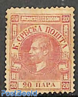 Serbia 1866 20Pa, Stamp Out Of Set, Perf. 12, Unused (hinged) - Servië