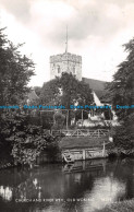 R113405 Church And River Wey. Old Woking. Valentine. RP - Welt