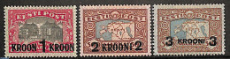 Estonia 1930 Overprints 3v, Unused (hinged) - Estland