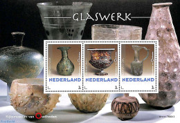 Netherlands - Personal Stamps TNT/PNL 2018 Rijksmuseum Van Oudheden, Glass 3v M/s, Mint NH, History - Archaeology - Ar.. - Archeologia