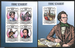 Burundi 2013 Franz Schubert  2 S/s, Imperforated, Mint NH, Music - Musique