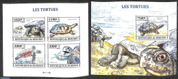 Burundi 2013 Turtles  2 S/s, Imperforated, Mint NH, Reptiles - Turtles - Other & Unclassified