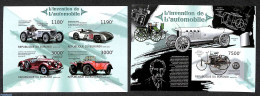 Burundi 2012 Automobile Invention  2 S/s, Imperforated, Mint NH, Automobiles - Cars