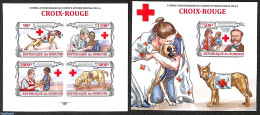 Burundi 2013 Red Cross  2 S/s, Imperforated, Mint NH, Health - Nature - Red Cross - Dogs - Cruz Roja